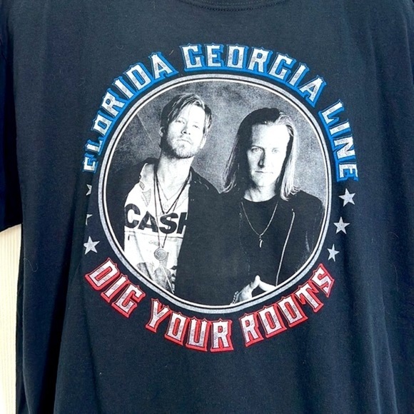Gildan - 2017 Florida Georgia Line Dig Your Roots Tour T Shirt Size XXL - Picture 3 of 10